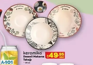 KERAMİKA DESENLİ MAKARNA TABAĞI KERAMİKA DESENLİ MAKARNA TABAĞI